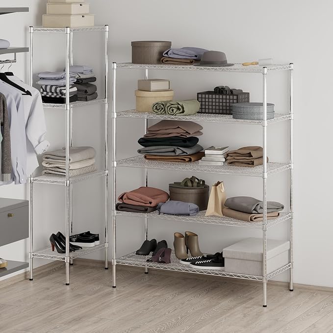 Regal Altair 21" Deep x 48" Wide x 64" Height Wire Shelving Kit | 5-Tier | NSF - Image 7