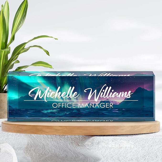 Personalized Name Plate for Desk, Custom Desk Name Plate, Acrylic Name Plate - Image 7