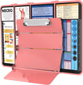 Nursing Clipboard Foldable, 4-Fold Aluminum Pocket Size, Rose | Folding Clipboard with Medical Cheat Sheets, Metal Pen Clip & Privacy Protection for Nurses, Nursing Students & Doctors