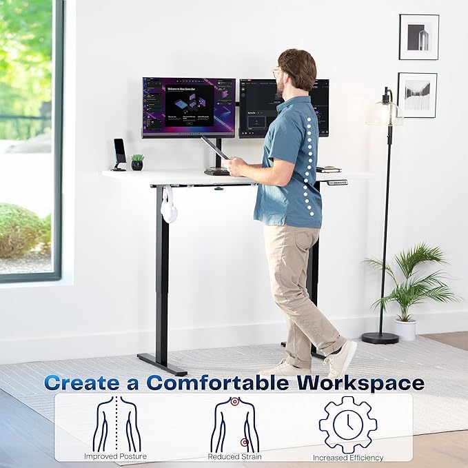 VIVO Electric 60 x 30 in Standing Desk, Memory Height Adjustment, 1B Series - Image 4