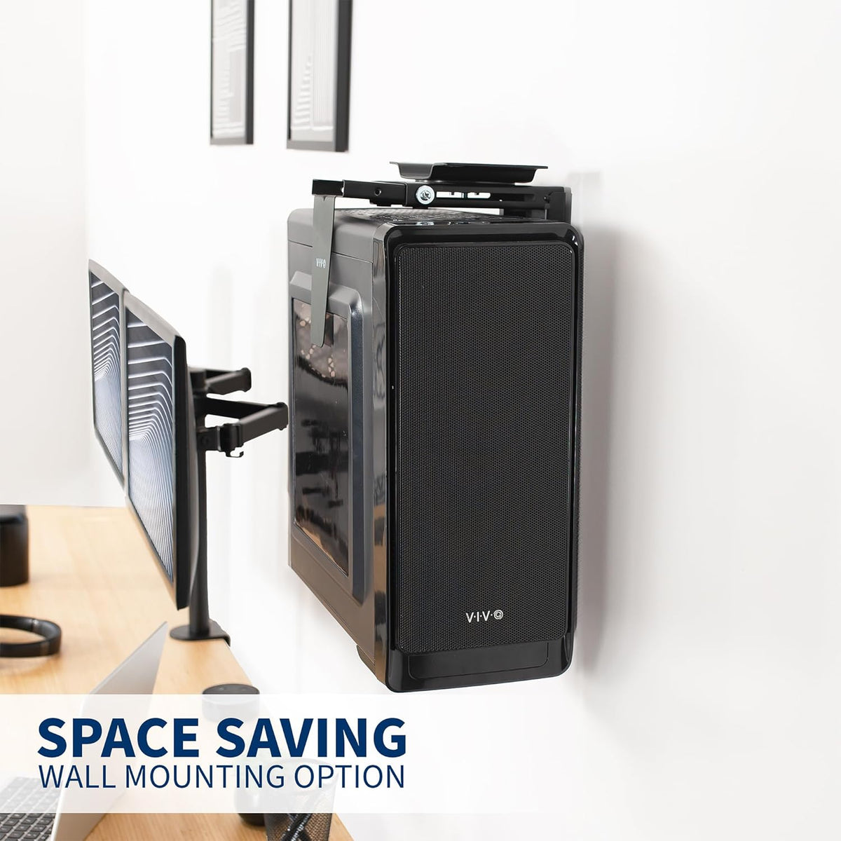 VIVO Under Desk and Wall Office PC Mount w/Swivel