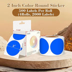 2 Inch Color Coding Round Labels - Image 2