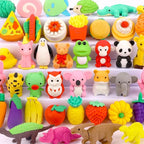 Animal Erasers for Kids 50 Pack Kid's Eraser Bulk Pull Apart Erasers 3D Puzzle by HINZER