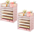 Subekyu 6-Tier Desk Paper Organizer, Desktop File Letter Tray by SUBEKYU