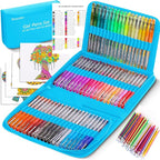 Soucolor Glitter Gel Pens for Adult Coloring Books, 120 Pack-60 Glitter Pens by Soucolor