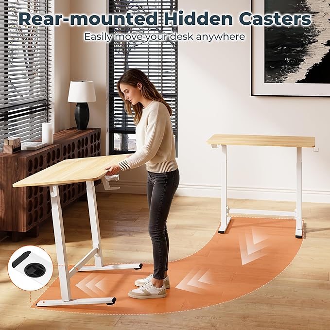 FitStand Small Pneumatic Adjustable Stand Up Desk, Rolling One-Piece Standing - Image 6