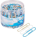NEEWAY 200pcs Large Blue Paper Clips, 2 Inch Jumbo Paper Clip, Ceative Colored by NEEWAY