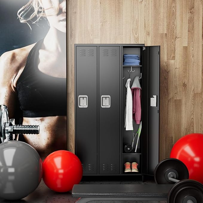 SUPEER 3 Doors Metal Lockers for Employees - Image 8