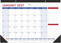 2027 Desk Calendar - July 2026 - December 2027, 17" x 12" Large Desk Calendar 2026-2027, 18 Months Desk Calendar, Desk Pad, Elegant Design
