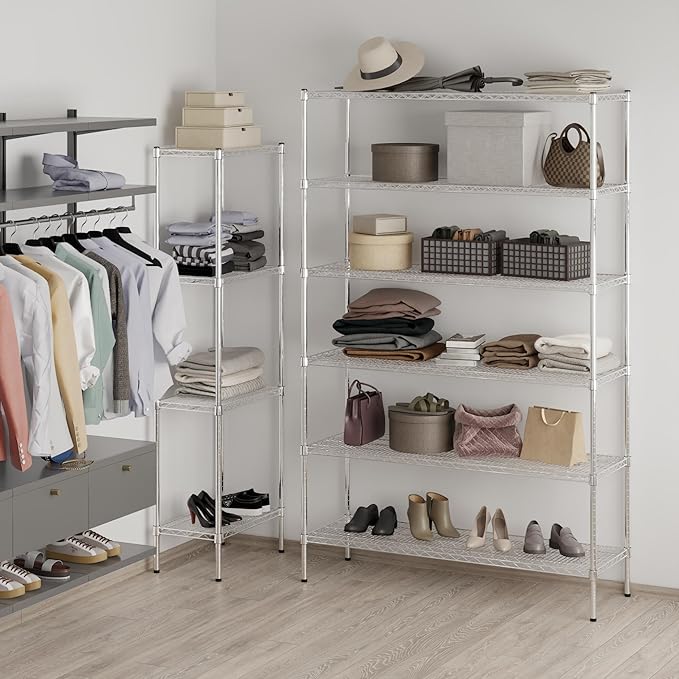 Regal Altair 18" Deep x 54" Wide x 86" Height Wire Shelving Kit | 6-Tier | NSF - Image 2