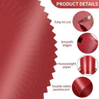 25 Sheets Red Shimmer Cardstock 8.5 x 11Inch Glitter Card Stock 92lb - Image 3