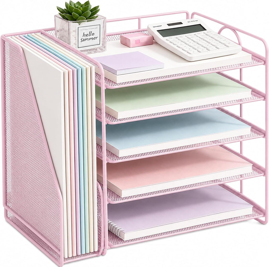 opnice desk organizer, 5-tier paper organizer letter tray, main product view