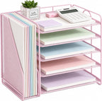 opnice desk organizer, 5-tier paper organizer letter tray, main product view