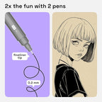 ARTISTRO Set of 2 Fineliner Pens, Waterproof Archival Ink, Ultra Fine Tip Pen - Image 2