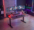 ErGear Standing Desk with LED Strip, 55″ x 28″ Electric Height Adjustable RGB by ErGear