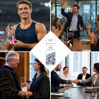 Custom Trophy with Logo/Text, Crystal-Clear Award Trophy – Modern Recognition Personalized Plaque for Office Excellence, Team Achievement & Competition Winners – Freestanding Corporate Bulk Appreciation Award