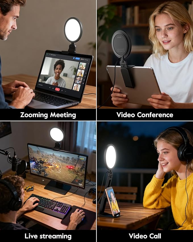 Computer Zoom Lighting for Video Conference, 3000K-6500K for Video - Image 3