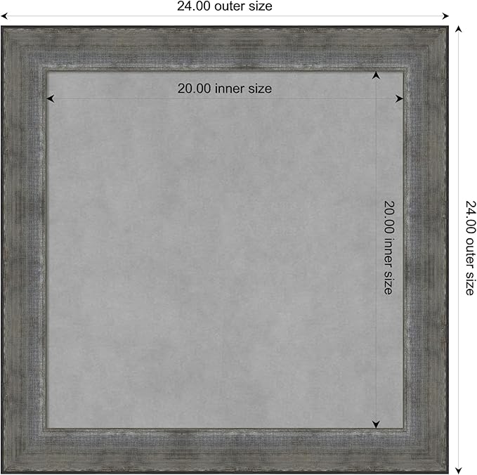 Amanti Art Silver Framed Magnetic Board 24x24 Medium Vision Board - Image 4