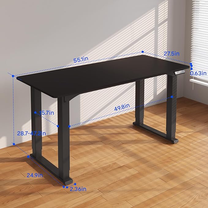 FLEXISPOT 4 Legs Standing Desk 55 x 28 Inch Electric Adjustable Height - Image 3