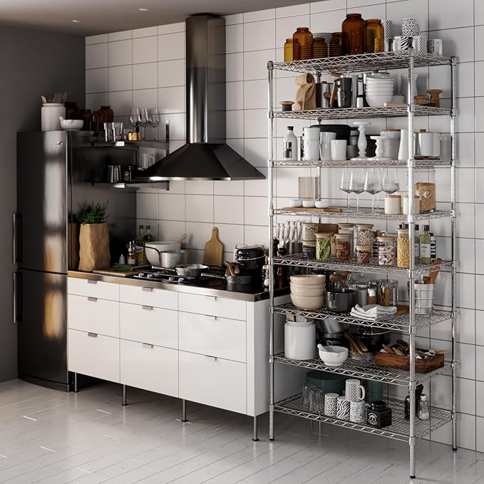 Regal Altair 21" Deep x 36" Wide x 86" Height Wire Shelving Kit | 8-Tier | NSF - Image 6