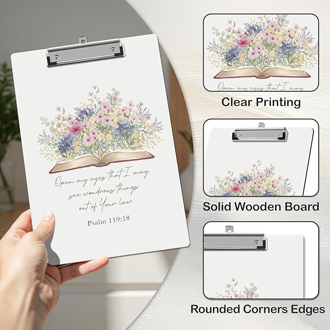 APIILVPQ Wild Flower Clipboard, Bible Verse Clipboards - Image 4
