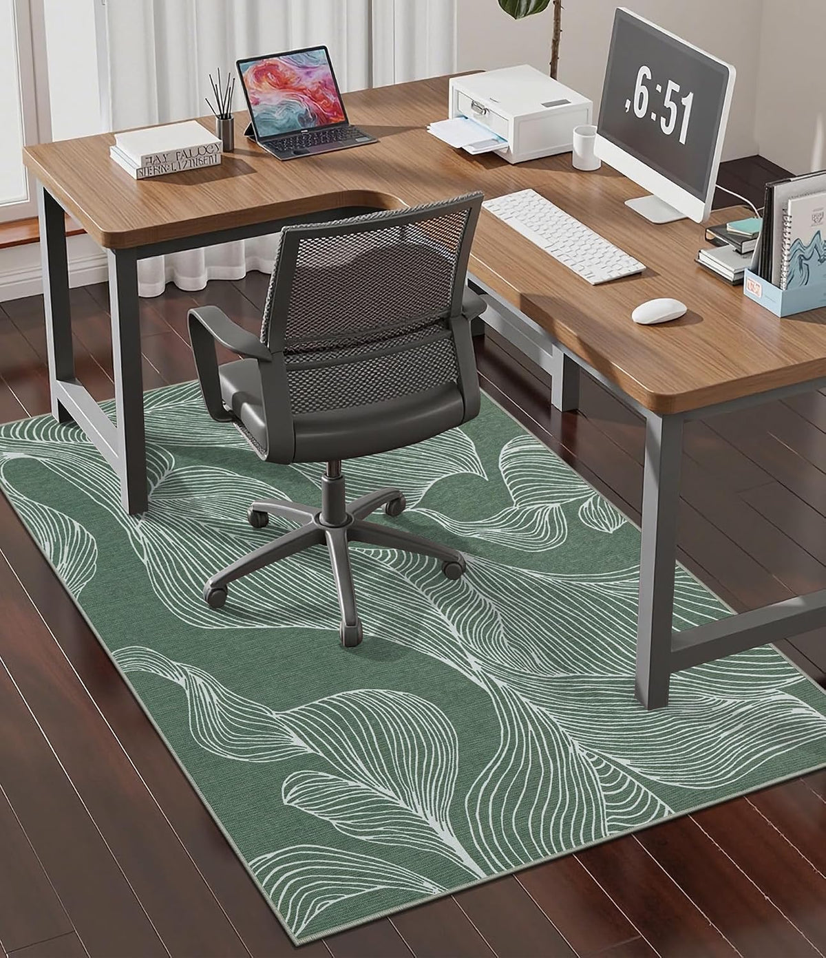 chakme Office Chair Mat for Hardwood Floor, 48"x36" Easy Glide Comp...