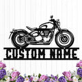 Custom Motorcycle Metal Sign Personalized Biker Name Sign Motorcycle Wall Art by HengMeiZiK