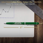 DISCOUNT PROMOS Custom Twist Action Plastic Stylus Pens, Personalized Bulk Pack - Image 5