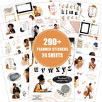 Black Girl Stickers Book - Planner Stickers, Journaling Sticker Decals | Inspirational African American Women Sticker for Adult, for Laptop, Water Bottle, Phone Case, Scrapbook Accessories for Women