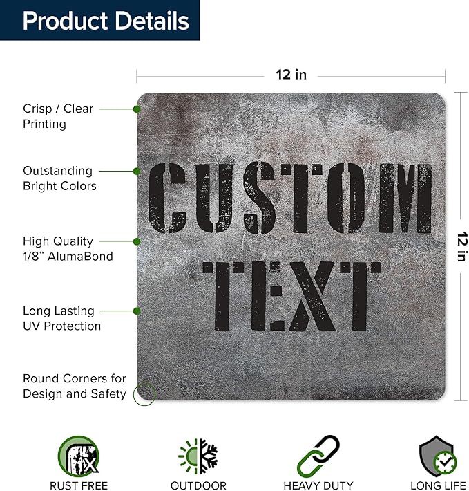 Custom Sign, Custom Street Sign, 11 Font Colors, 13 Font Styles, 4 Hole Options - Image 6