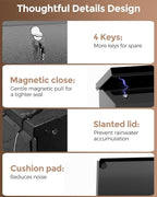 LAND·VOI Locking Wall-Mount Mailbox - Image 3