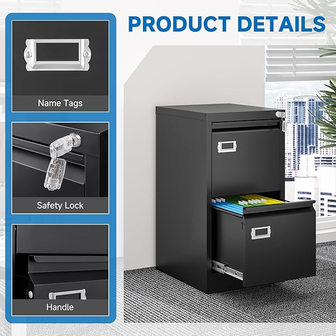 BYNSOE 2 Drawer File Cabinet - Image 10