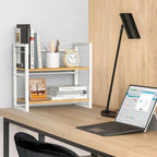 ART-GIFTREE Office Desk Shelf Organizer, Wood Desktop Bookshelf Supplies - Image 2