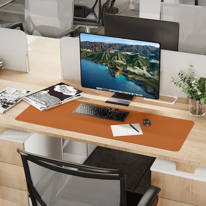 Leather Desk pad Protector, Large Desk mat - Image 7