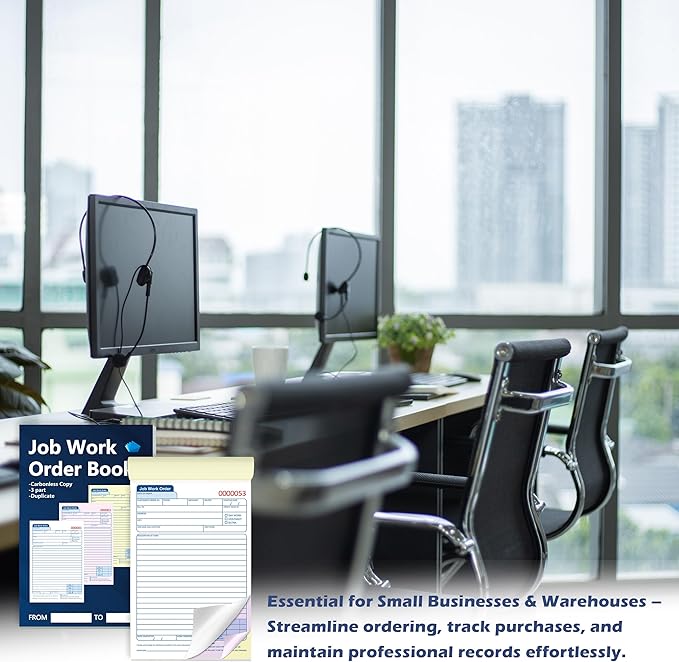 50 Sets Job Work Order Form Book 3 Part Carbonless Work Order Invoice Book 5.5 - Image 7