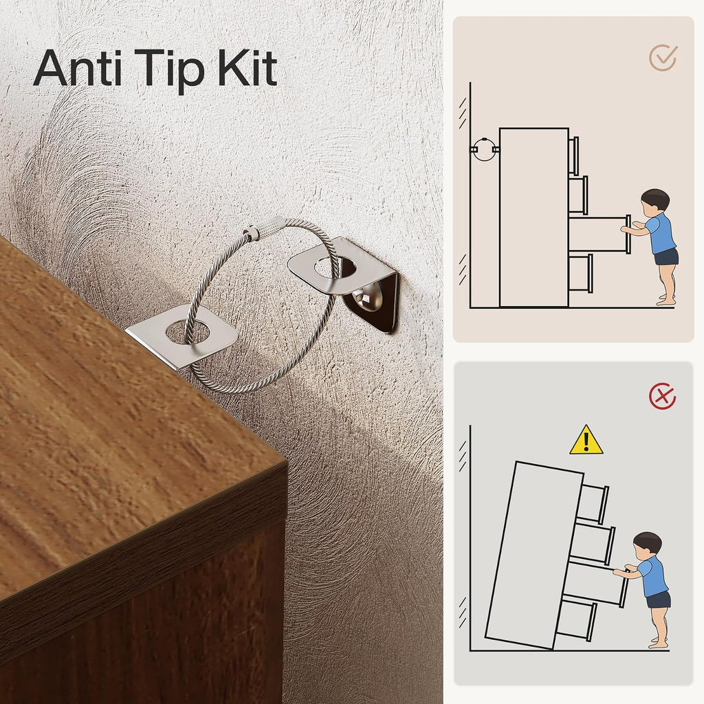 tribesigns 4 drawer file cabinet with lock, filing on a desk or shelf