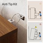 tribesigns 4 drawer file cabinet with lock, filing on a desk or shelf