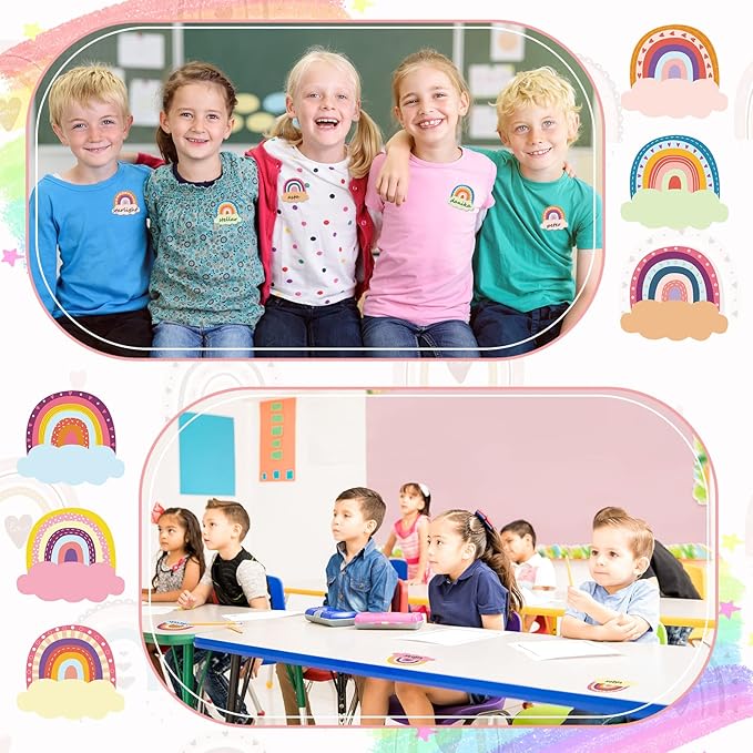 Henoyso 108 Pcs Rainbow Name Tags - Image 5