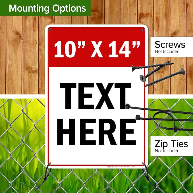 Custom Sign, Custom Sign for Business, Indoor/Outdoor use. 10x14 Inches - Image 6