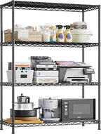 DurayLoly 4- Shelf Metal Shelving Unit Adjustable Storage Shelves Heavy Duty by Durayloly