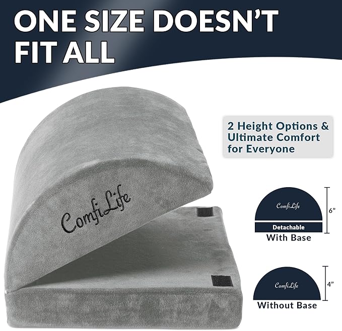 ComfiLife Foot Rest for Under Desk at Work – Adjustable Height Memory Foam Foot - Image 2