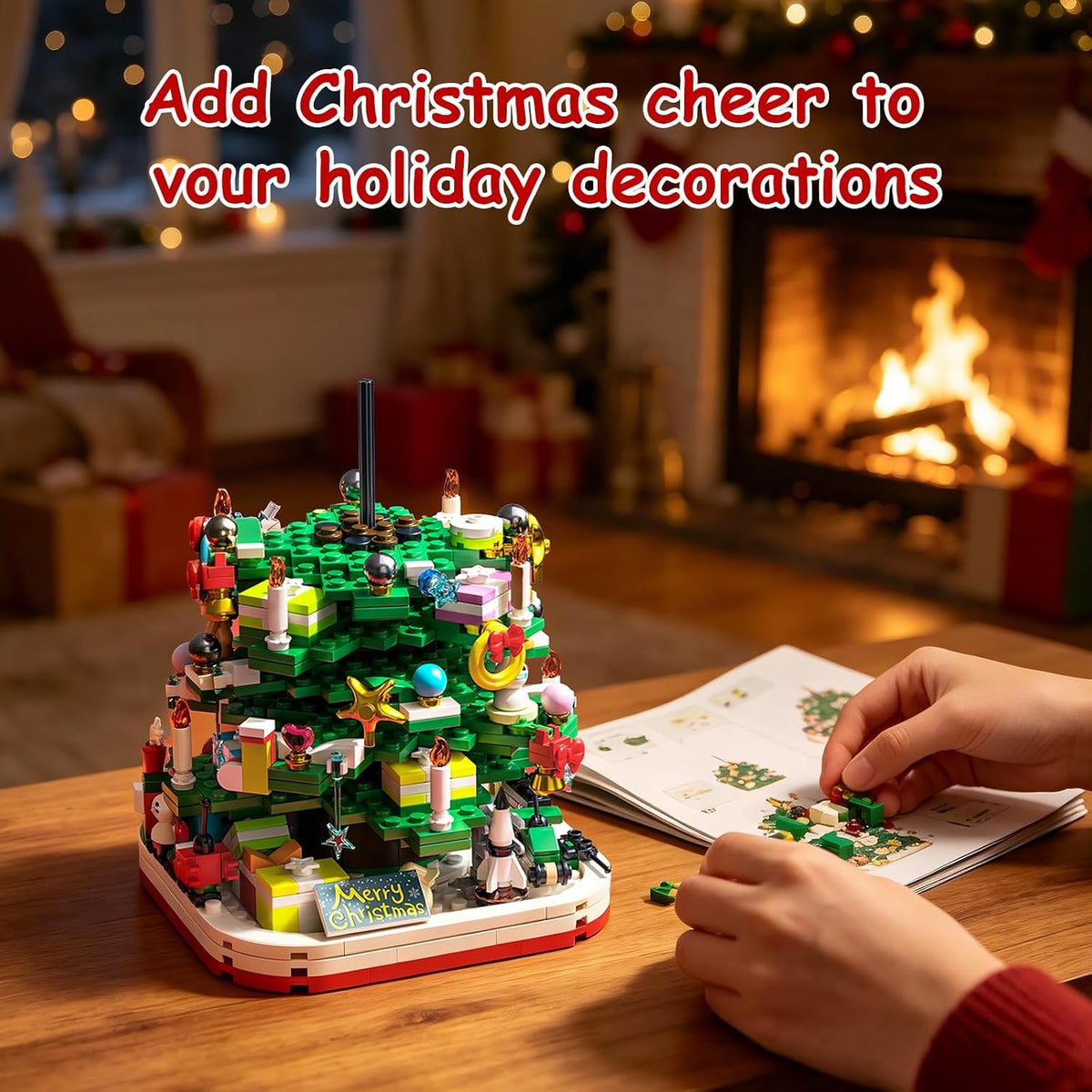 Advent Calendar 2026,Christmas Tree Building Kit with Lights,1083 Piece