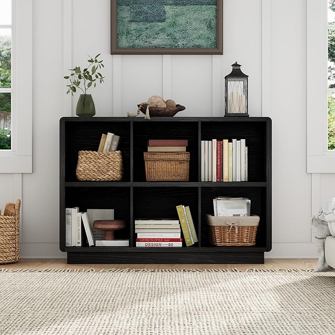 ChooChoo 6 Cube Storage Organizer, Wooden Bookcase - Image 6
