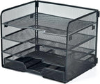 SETTFRFE 4 Tier Mesh Paper Letter Tray, Desk File Organizer - Image 8