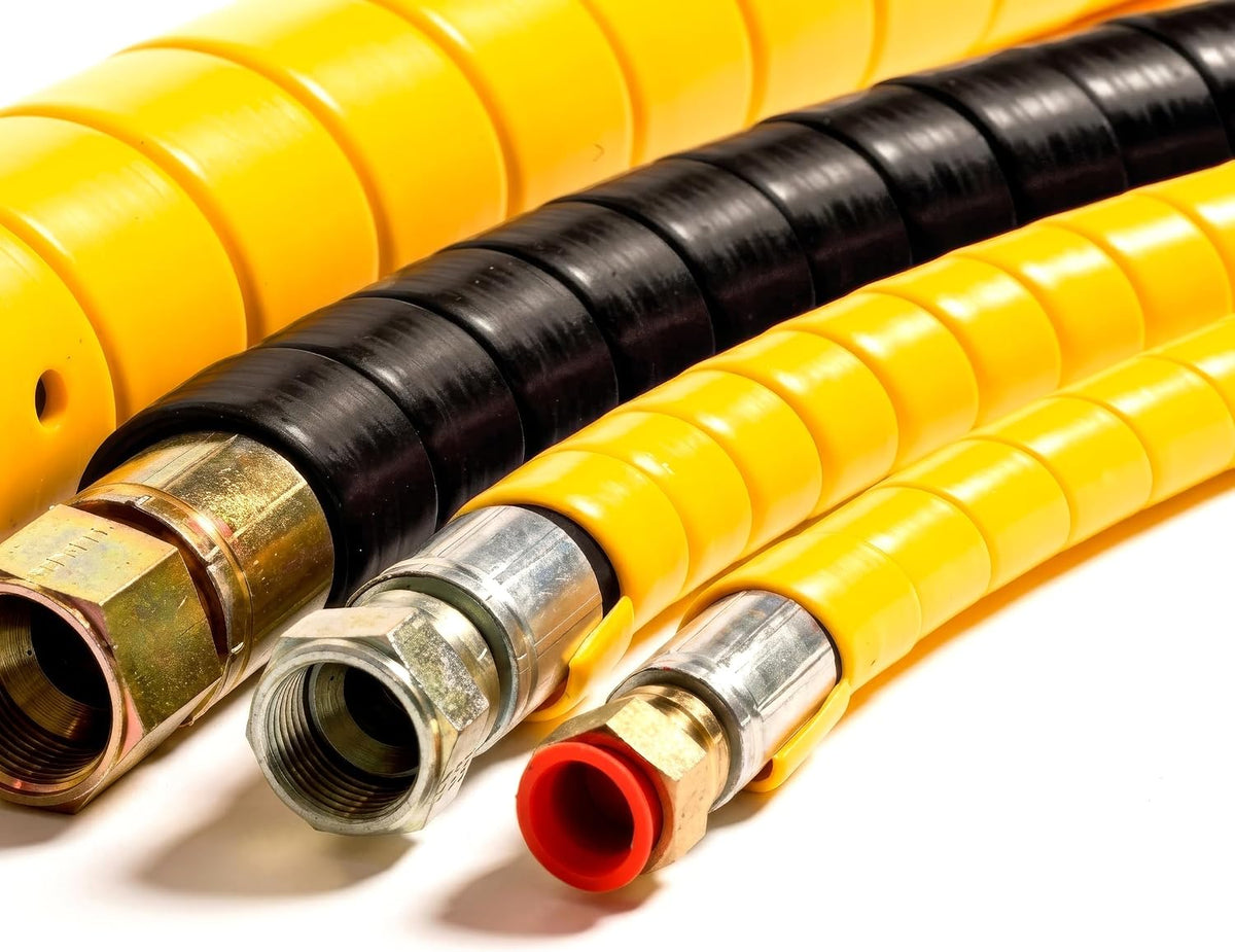 Electriduct 1" Heavy Duty Spiral Wrap Hose Protector - 25 Feet - Black