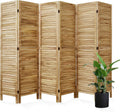Room Dividers and Folding Privacy Screens, Wood Louvered Separators Divider Wall