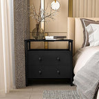 Edbuosy 27 inch Wide Night Stand Set 2 - Image 2