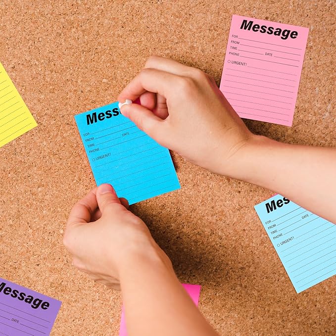 9Pack Phone Message Pads for Office, 4 x 5 Inch Self-Stick Note Pads, While You - Image 7