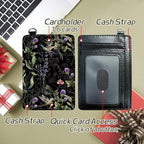 BWEGRHE Small Travel Wallets, Wild Flower Hummingbird Slim Minimalist Front - Image 5