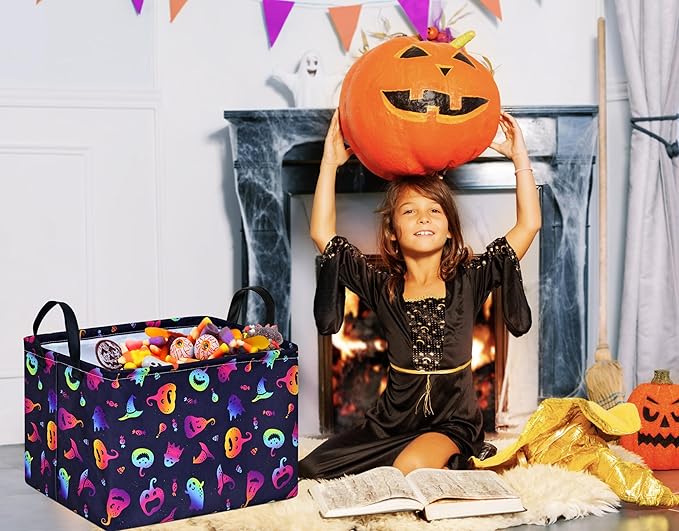 Halloween Storage Baske Bins Cube Collapsible Organizer Closet Shelves Toy Box - Image 4